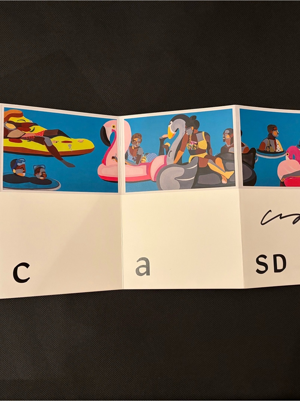 Derrick adams signed art card Alicia keys Swiss beats giants show